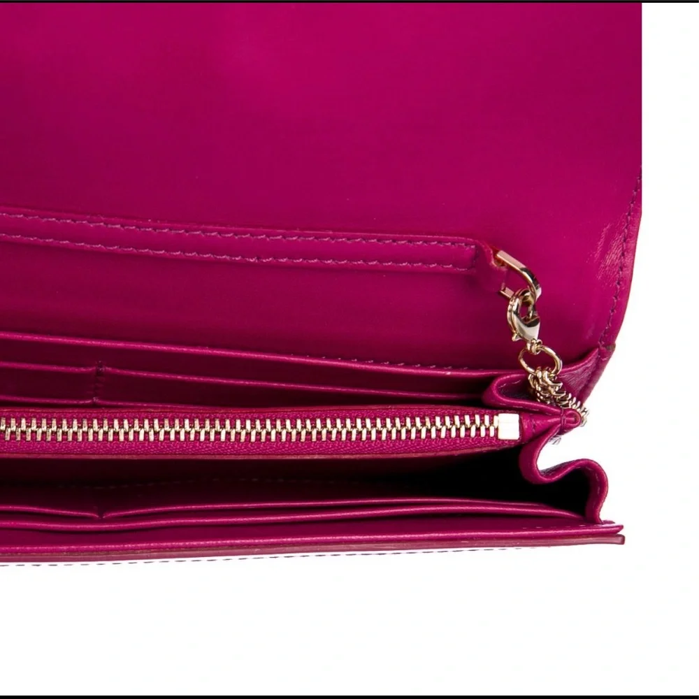 Gianni Versace Classy Continental Wallet Patent Leather